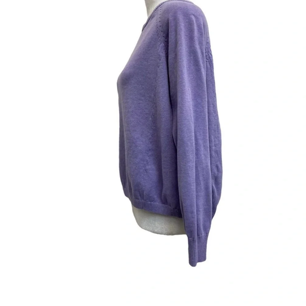 Gorman 100% Organic Cotton Purple Casual Pullover Sweater